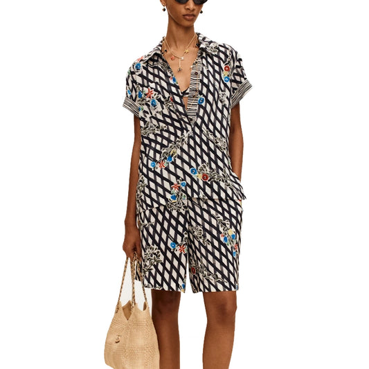 CHL Crepe Jacket Short  Set Woman