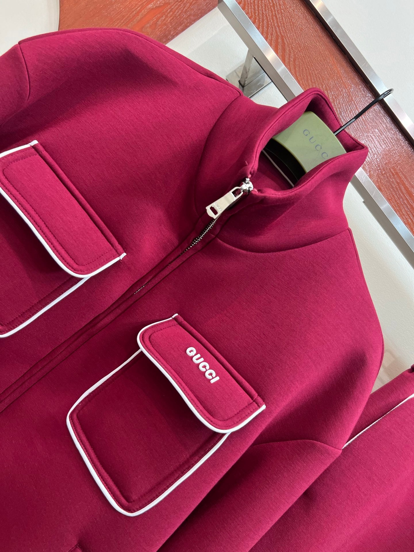 GU Jacket Woman Skirt set  GIF