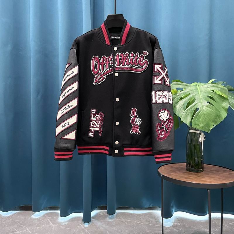 OFF WITE  Varsity Baseball Jacket Man