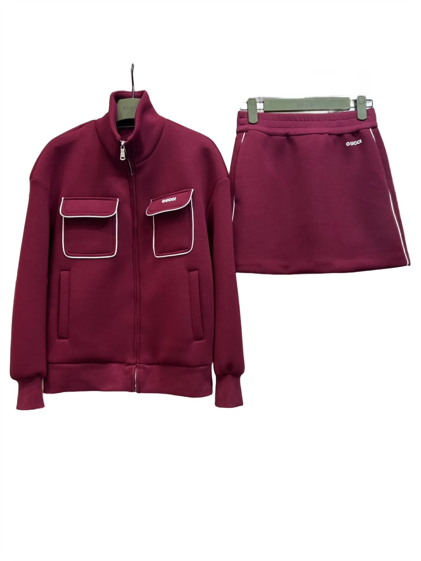 GU Jacket Woman Skirt set  GIF