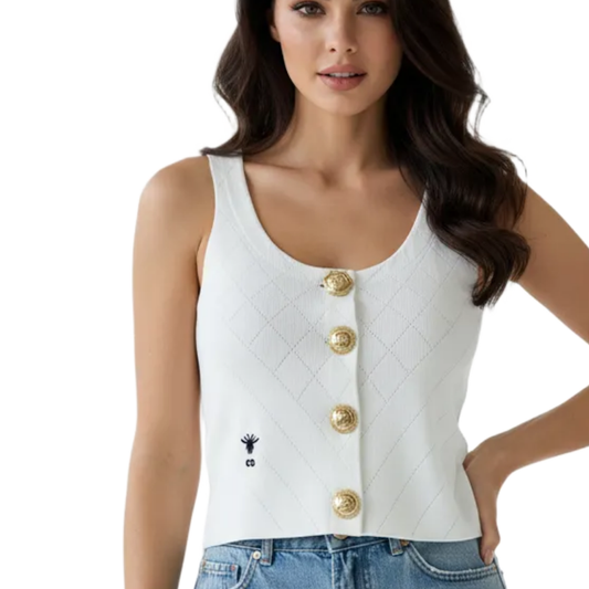 CHD Woman Sweater  2 Color's GQ sleeveless