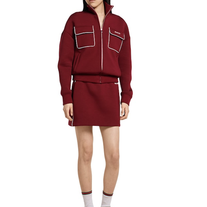 GU Jacket Woman Skirt set  GIF