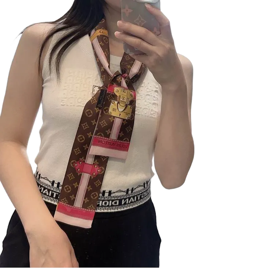 LU Silk Wrap ribbon Scarf tie