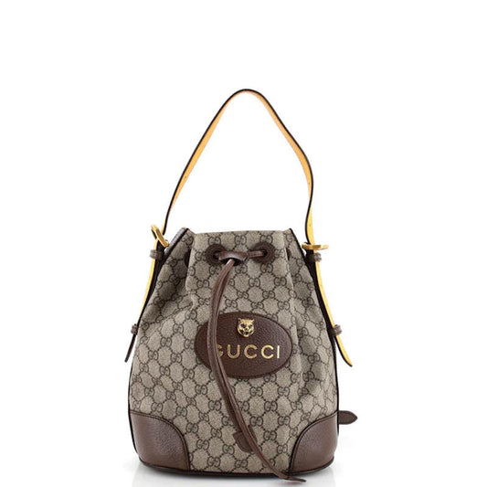 GU Neo Vintage Drawstring Bucket Backpack Bag 28 cm