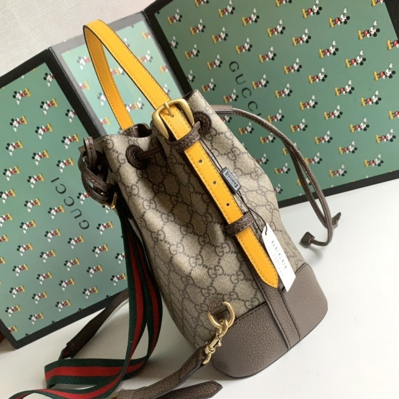 GU Neo Vintage Drawstring Bucket Backpack Bag 28 cm