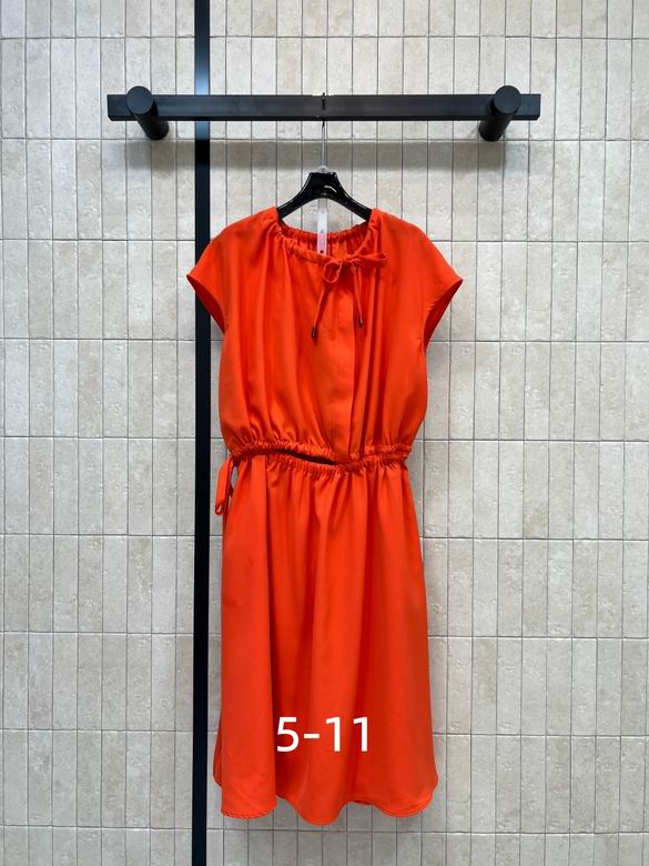 LU Woman Washed Silk Drawstring Dress QQ limited