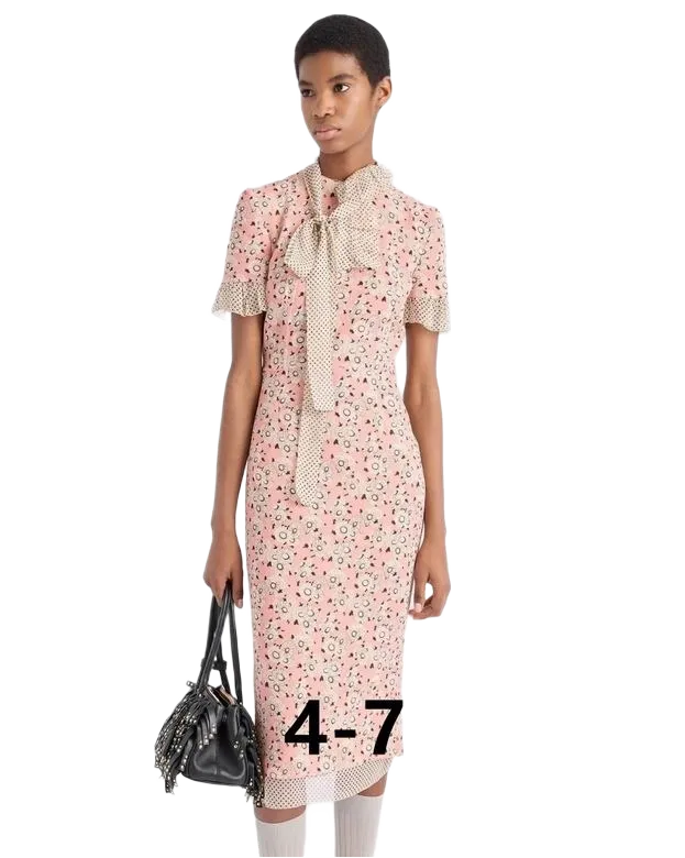 PRD Printed stretch georgette Midi Dress Limited