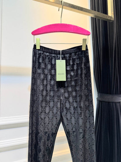 GU velvet woman stretchy  pants  3 Color's Crystal