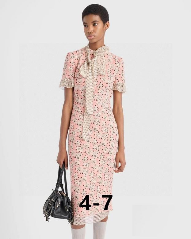 PRD Printed stretch georgette Midi Dress Limited