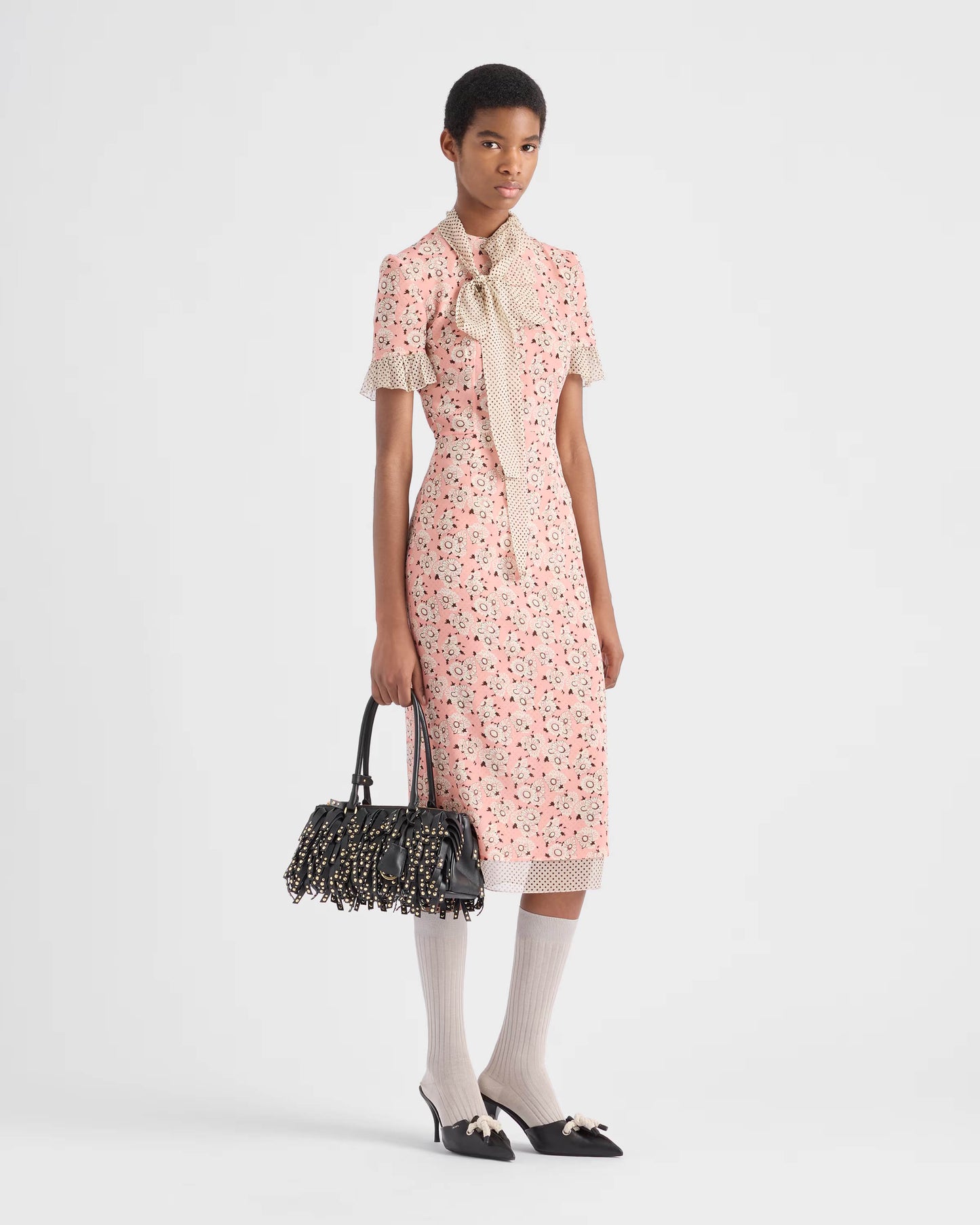 PRD Printed stretch georgette Midi Dress Limited