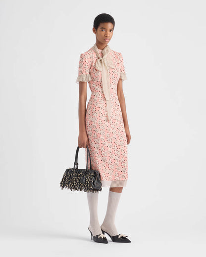 PRD Printed stretch georgette Midi Dress Limited