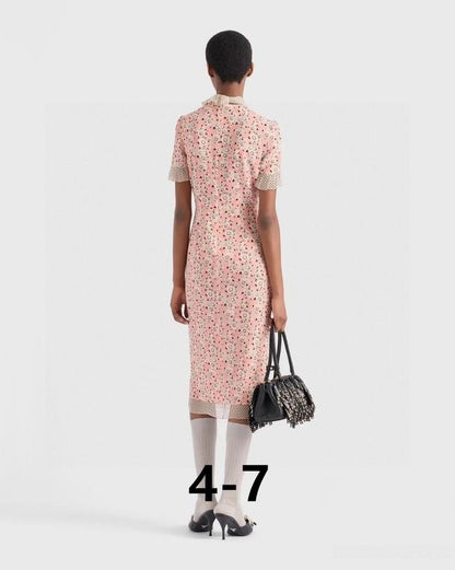 PRD Printed stretch georgette Midi Dress Limited