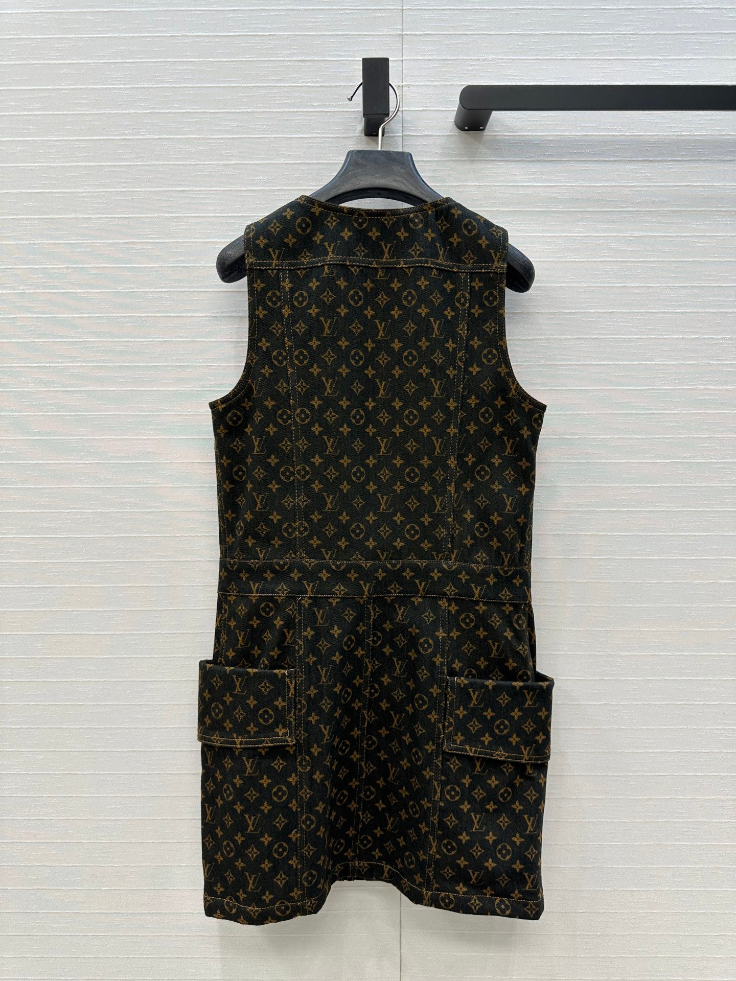 LU Monogram Denim Button Front Dress
