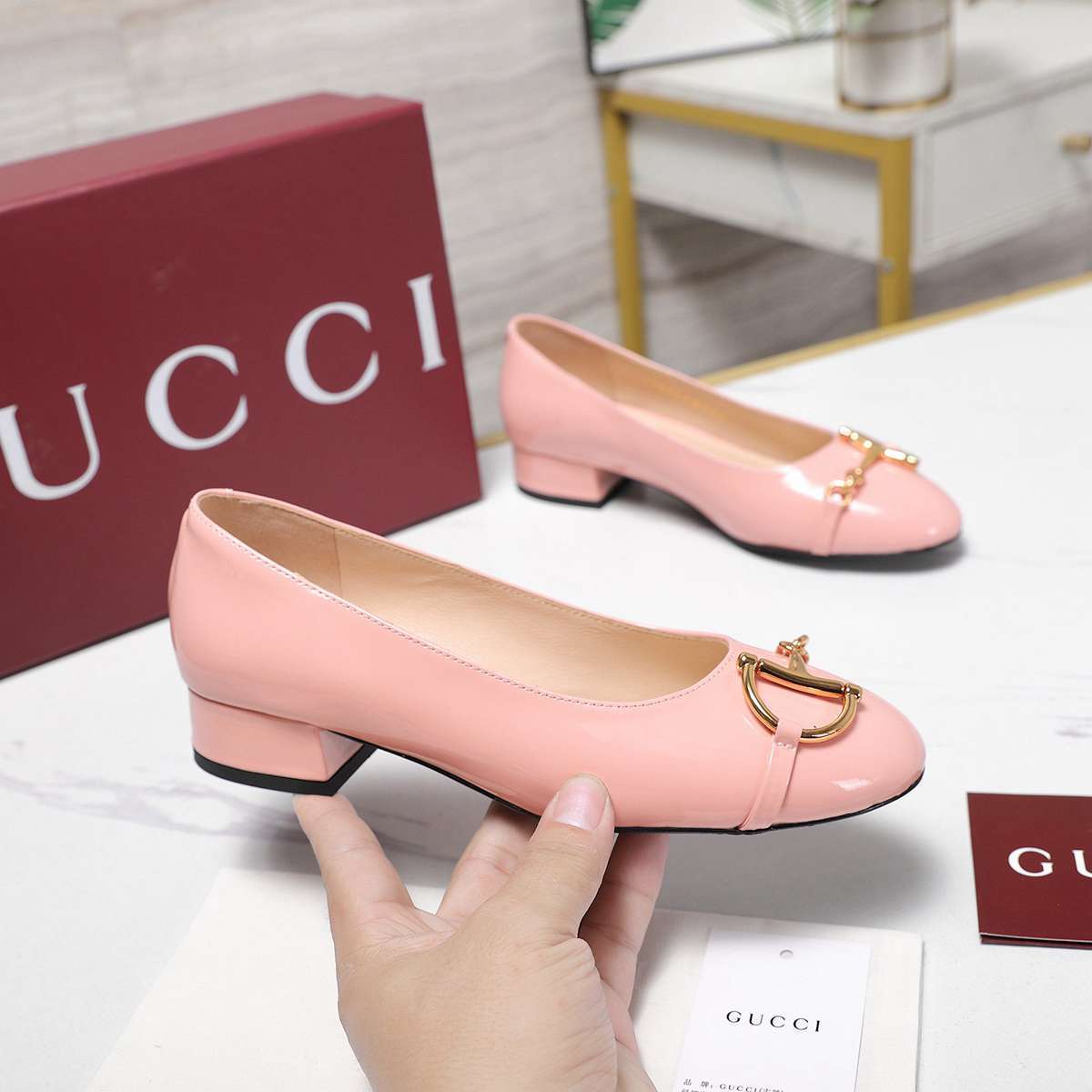 GU Woman Shoes 3 Color's Heels 42