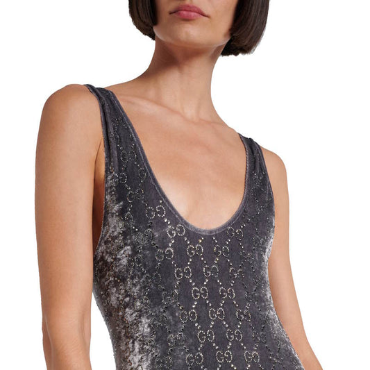 GU velvet woman stretchy  Top -Shirt 3 Color's Crystal