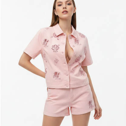 LU  Woman  jacket and short set  QQ