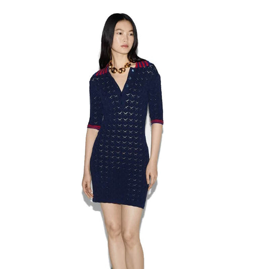 GUCCI knotted Polo style Dress