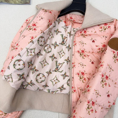 LU Floral Print Puffer Jacket
