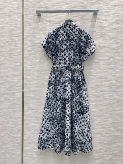 LU  Printed Vintage style long dress Limited