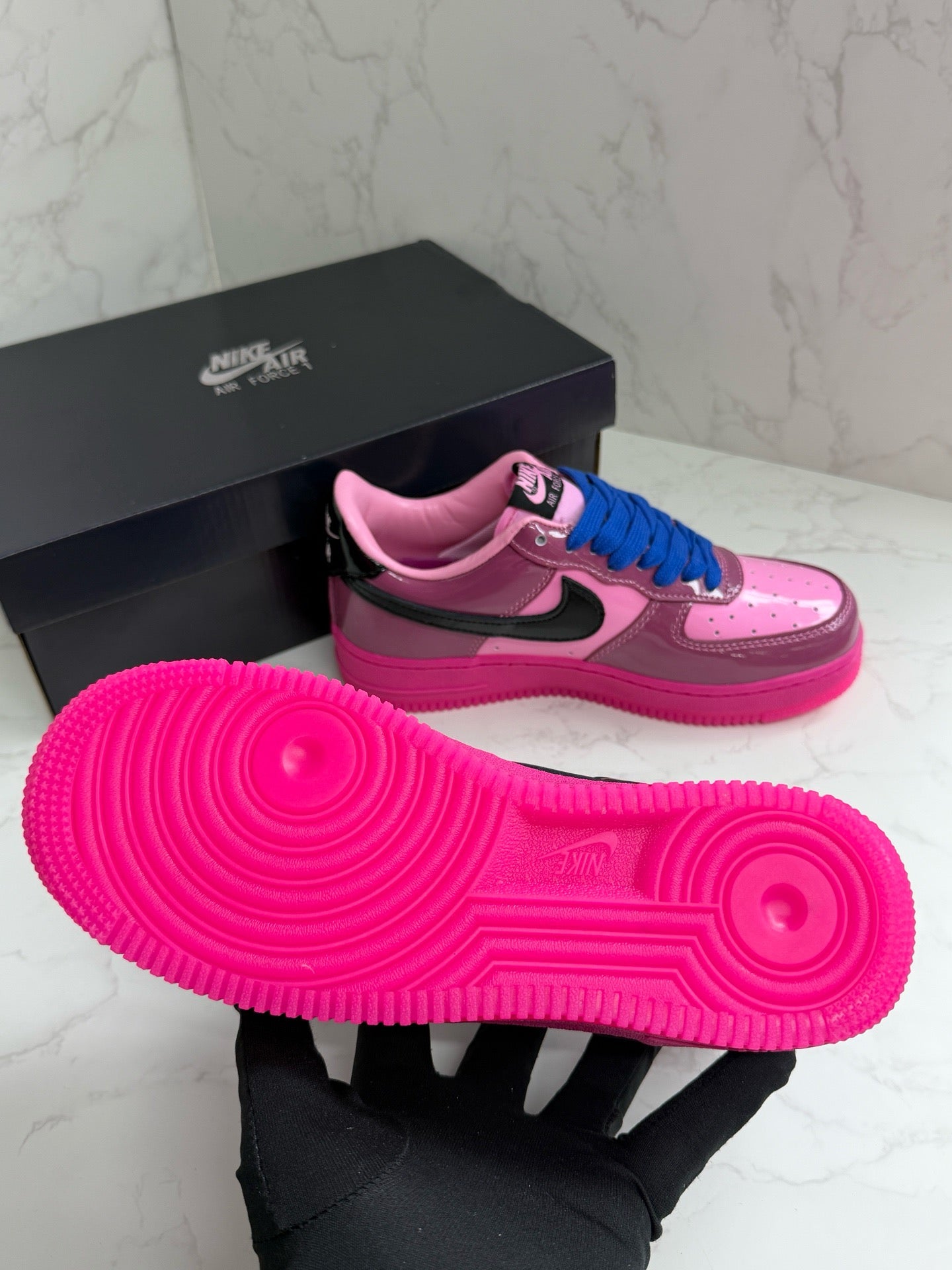 N*ke Air Force 1  Mystic Ice Sneakers