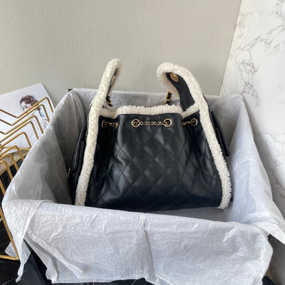 CHL Shearling trim  Bag 32 cm