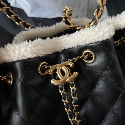 CHL Shearling trim  Bag 32 cm