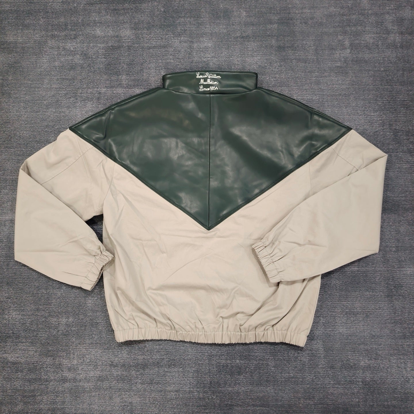 LU  Graphic Leather Mix Tracktop Jacket  IOFF