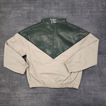 LU  Graphic Leather Mix Tracktop Jacket  IOFF