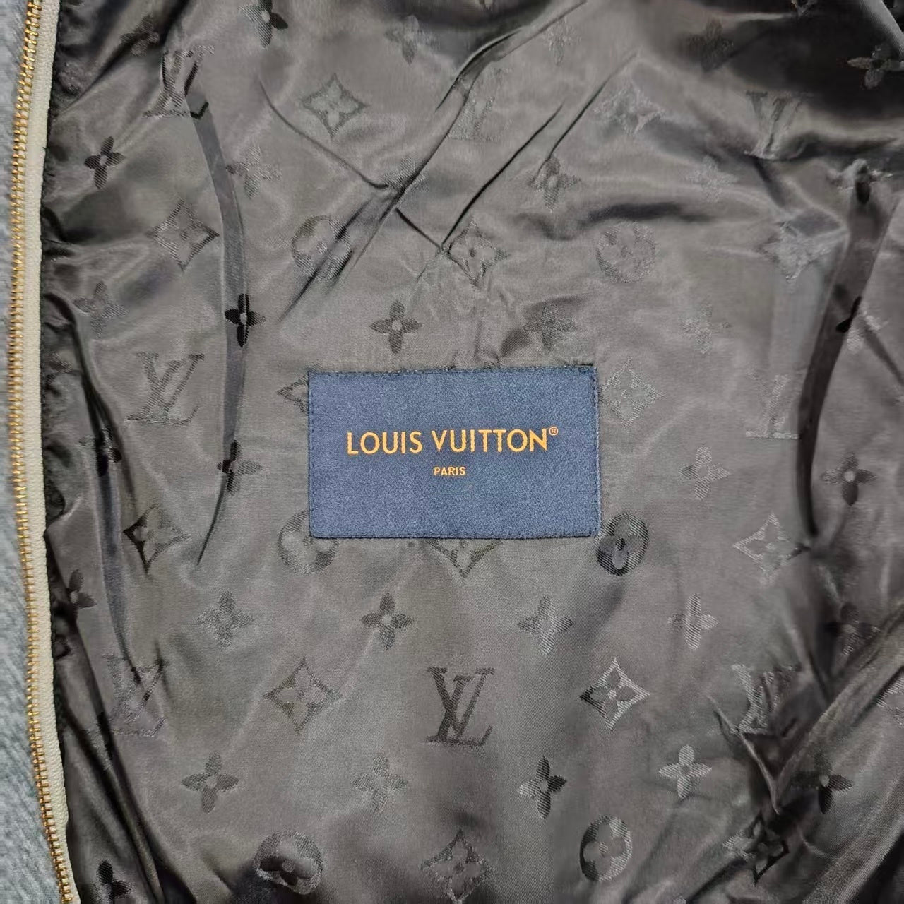 LU  Graphic Leather Mix Tracktop Jacket  IOFF