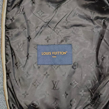 LU  Graphic Leather Mix Tracktop Jacket  IOFF