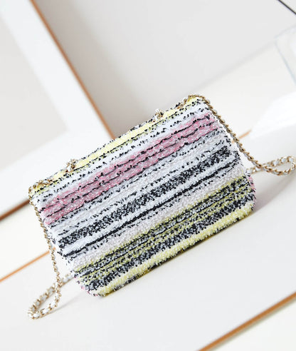 CHL Sequin Flap Bag  21 cm