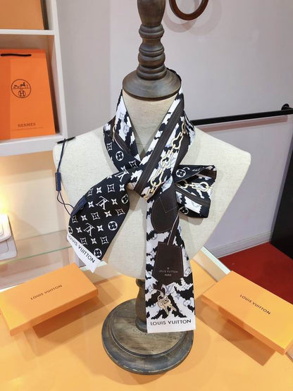 LU  Silk Wrap ribbon Scarf tie