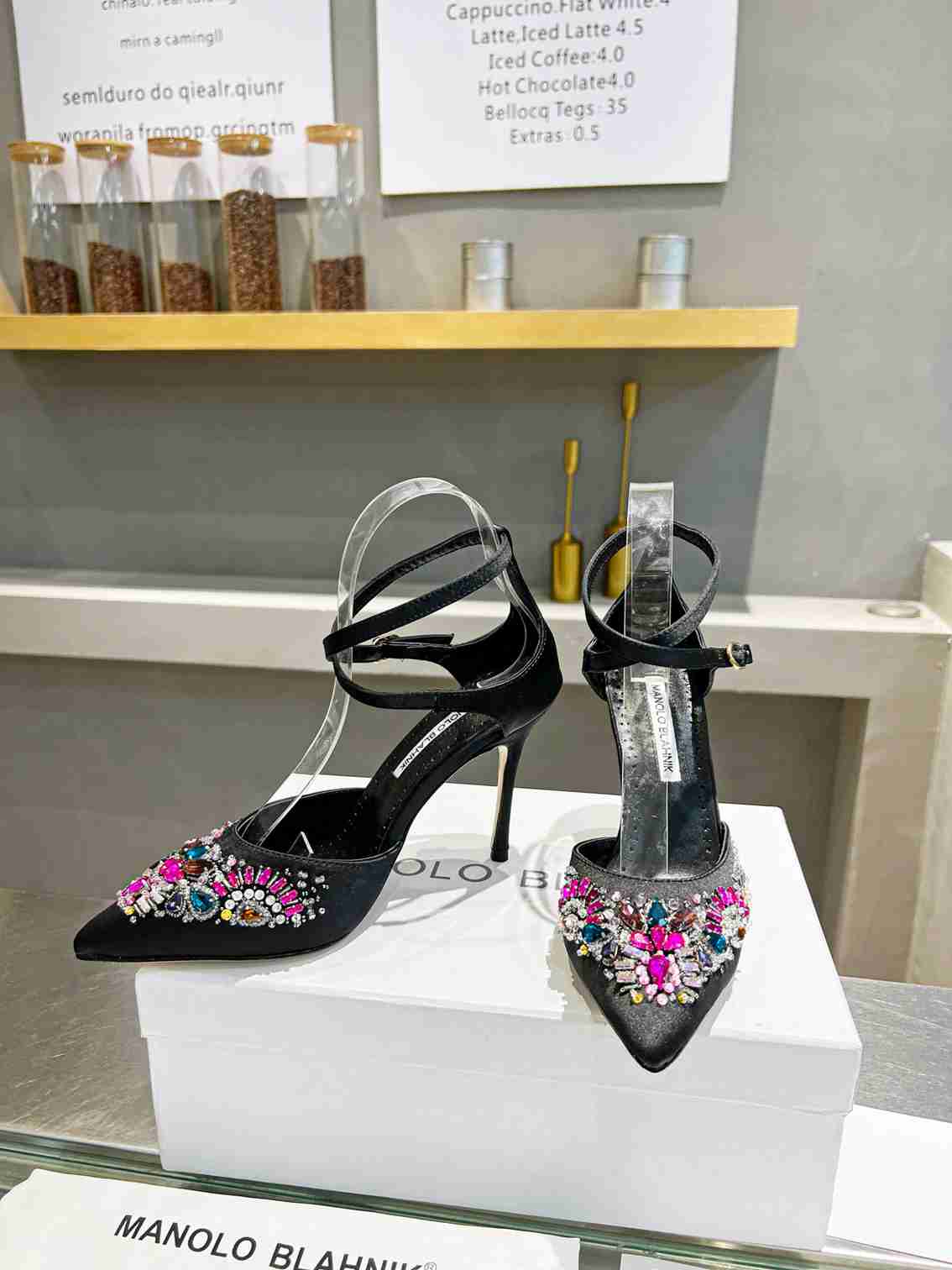 MONA BLANK Shoes Heels Jeweled