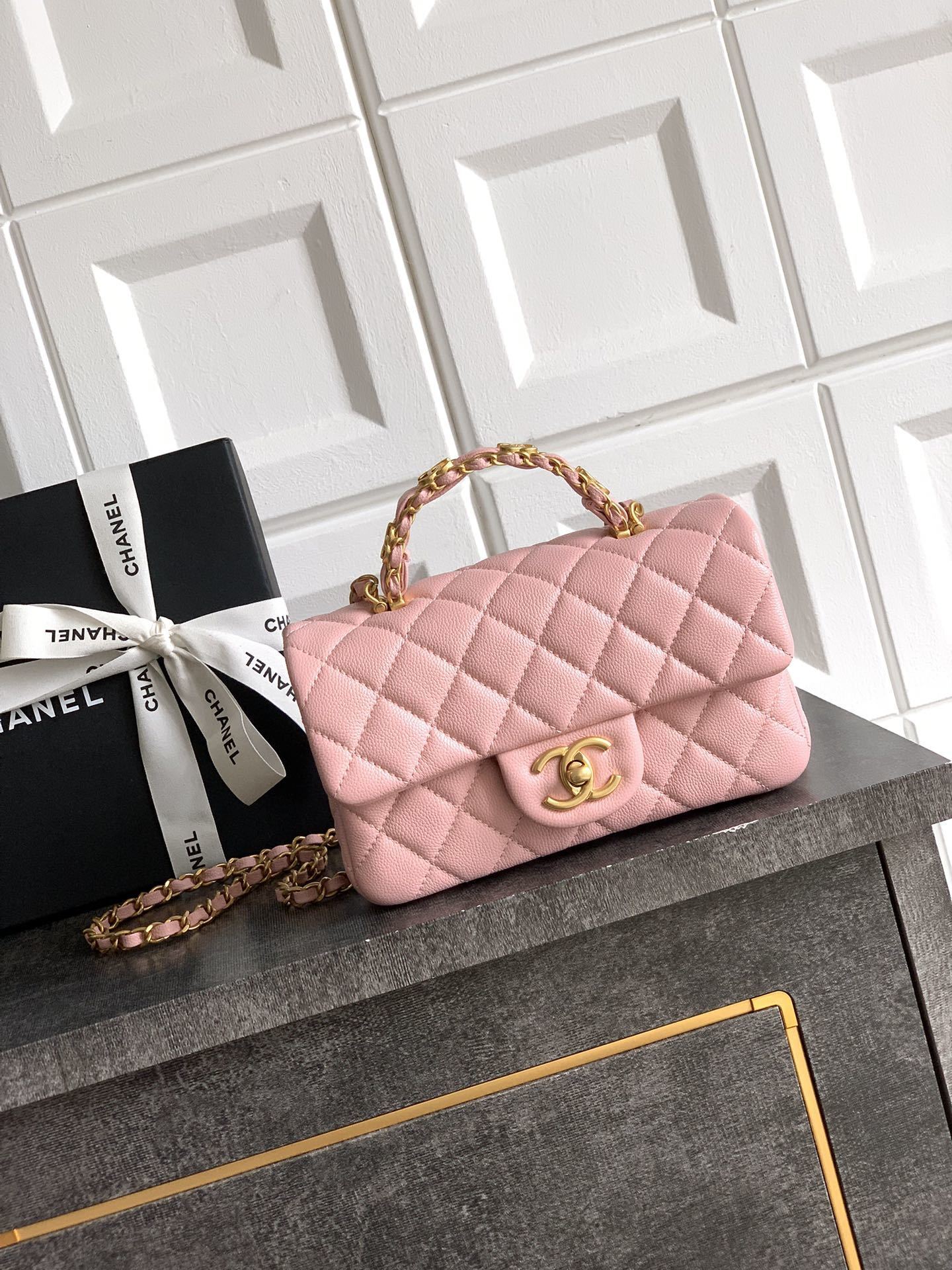 CHL  Bag  4 Color's  Jeweled Handle 22 cm