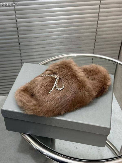 SNBAL  Slippers   Woman 2 Color's Fur