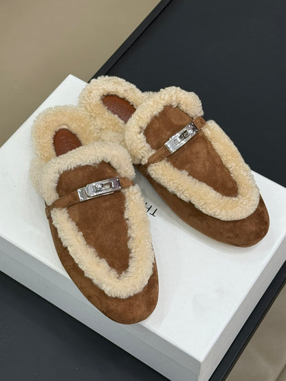 HRM shearling Shoes  Mule Woman