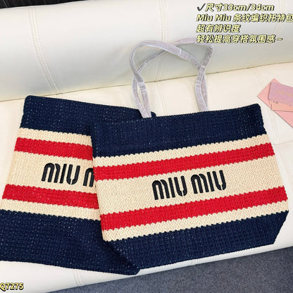 MI MI Bag raffia woven 2 Color's  34 cm  -SALE -
