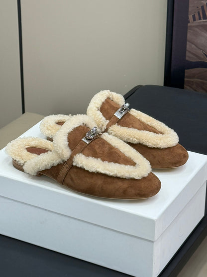 HRM shearling Shoes  Mule Woman