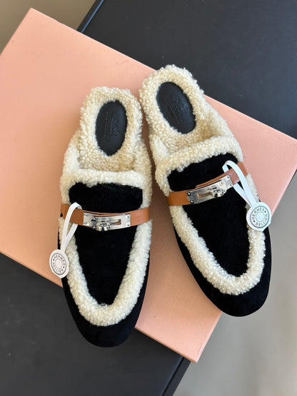 HRM shearling Shoes  Mule Woman