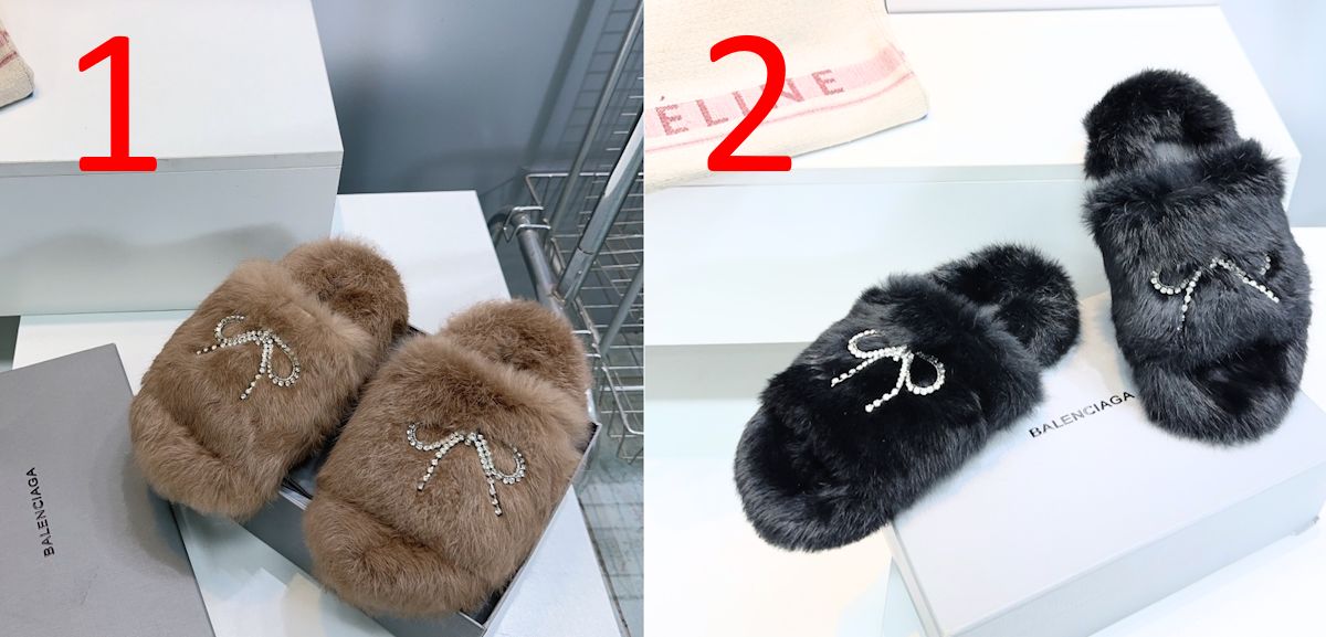 SNBAL  Slippers   Woman 2 Color's Fur