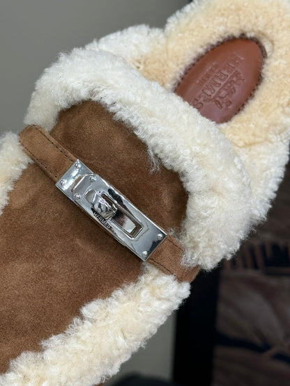 HRM shearling Shoes  Mule Woman