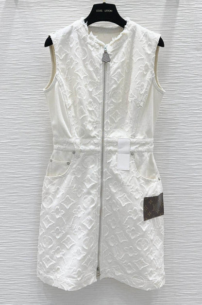 LU Fil Coupé Zip-Up Dress