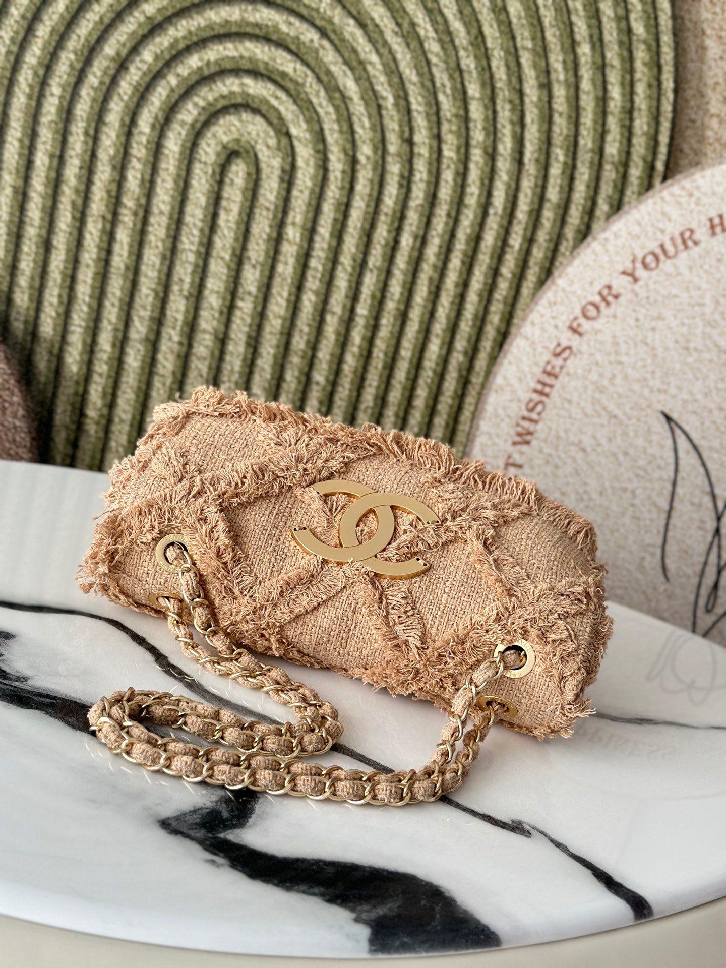 CHL Quilted Tweed Bag  27 cm