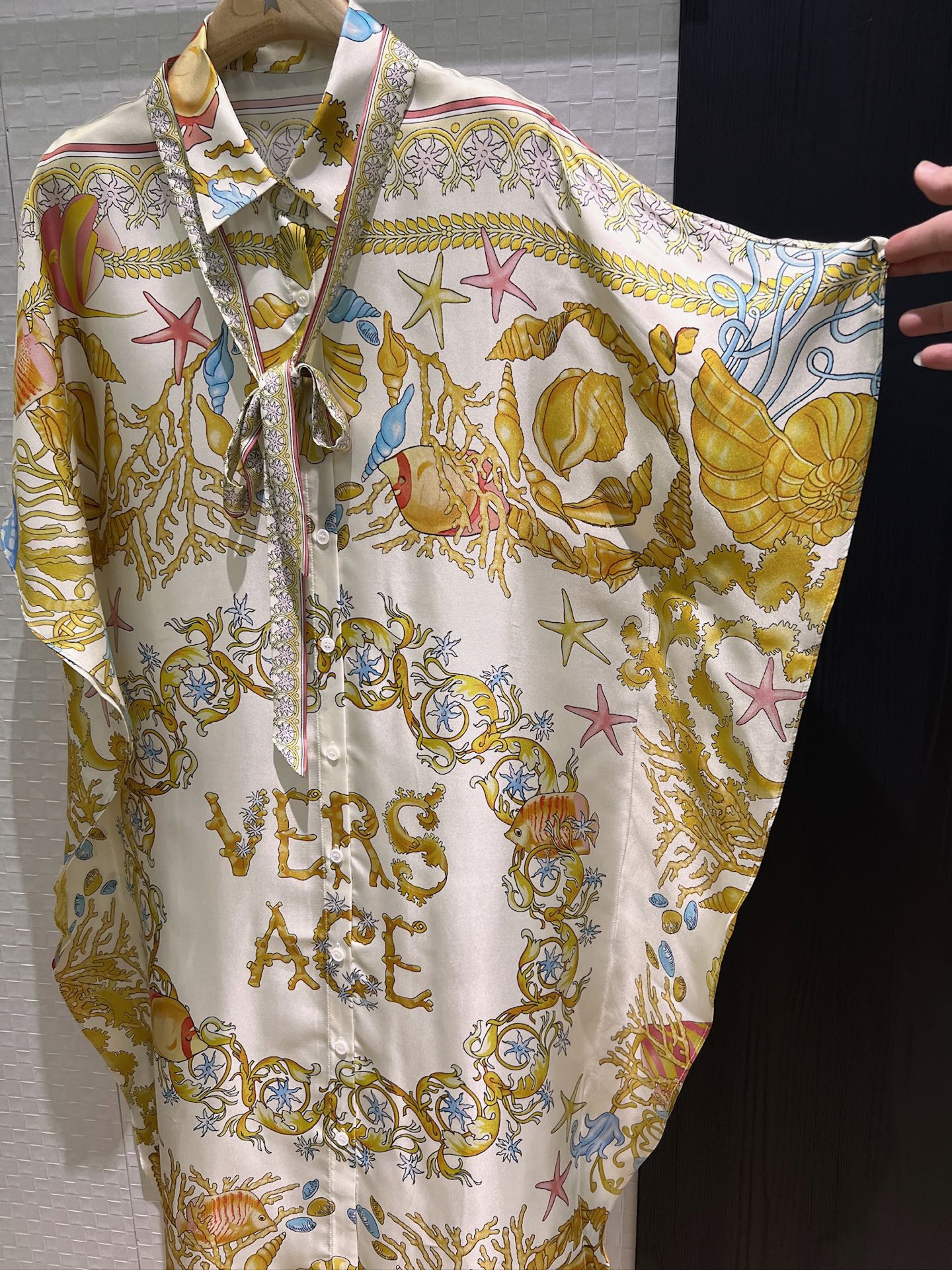 VRC Barocco cotton and silk beach dress