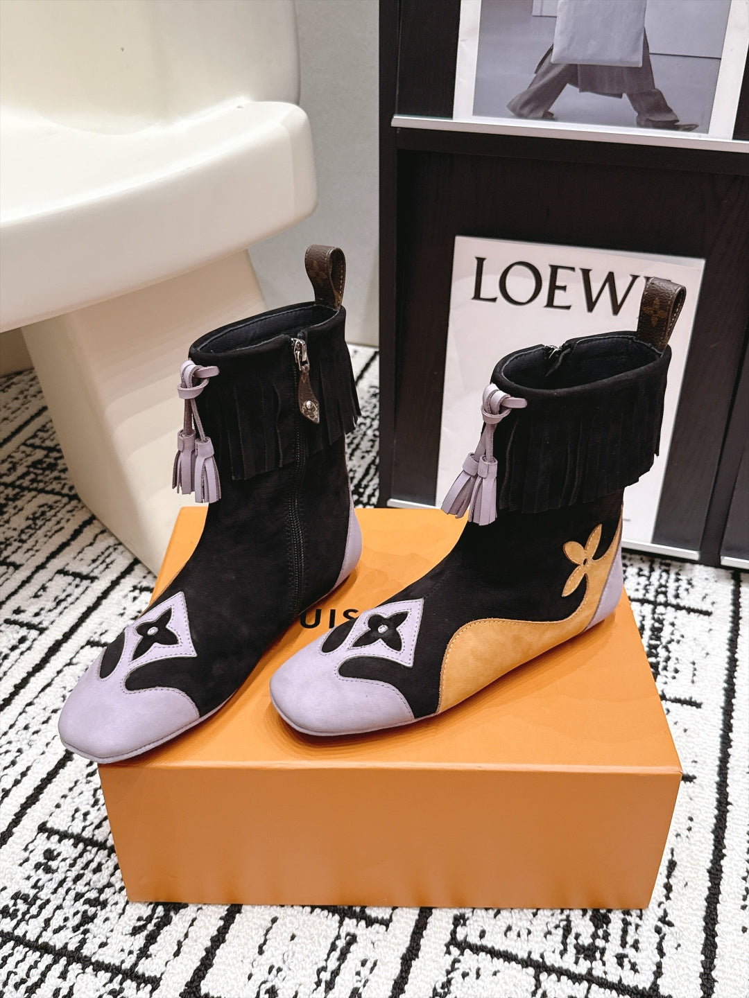 LU Boots Woman  flat Low 2 Colo's