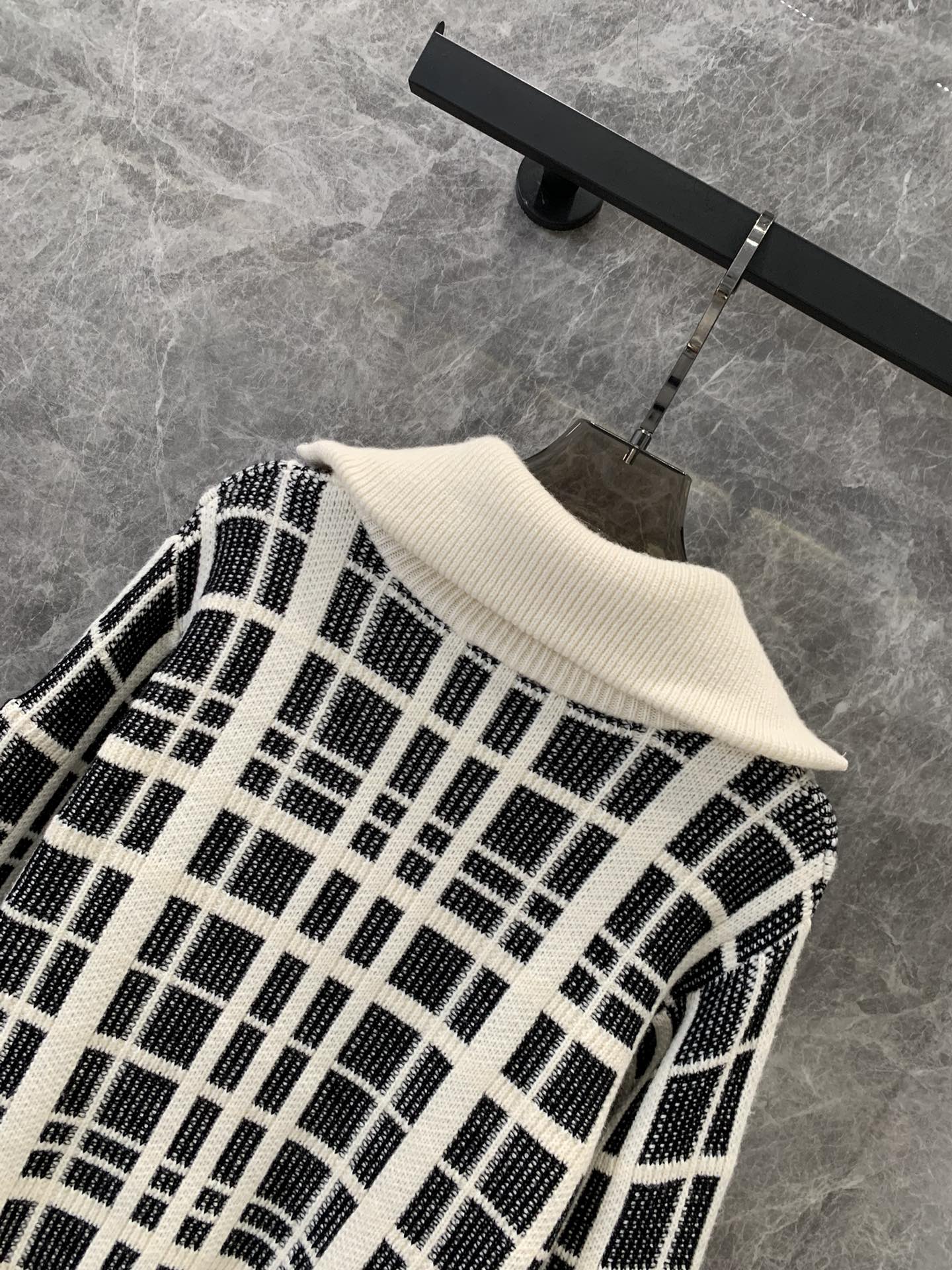 LU Graphic Tweed Knit Zip-Up Jacket 2 Color's Woman limited