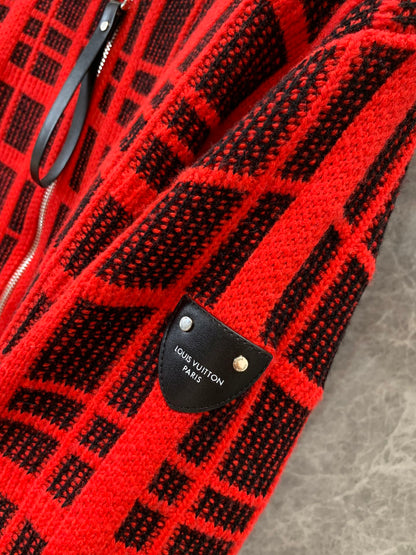 LU Graphic Tweed Knit Zip-Up Jacket 2 Color's Woman limited