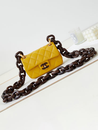 CHL Wood chain Bag  4 Color 's Small  18  cm