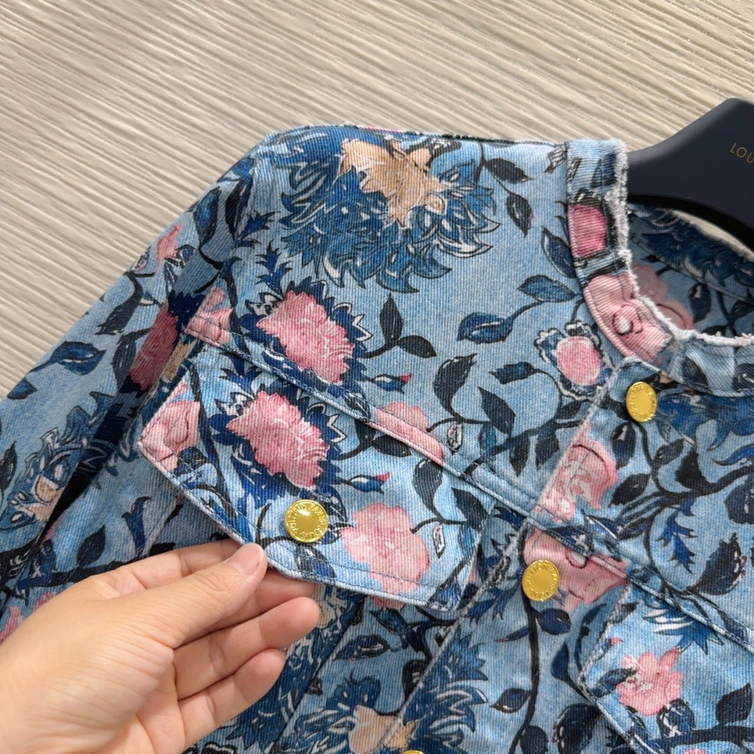 LU Floral Vine Jacket  Woman Denim Limited
