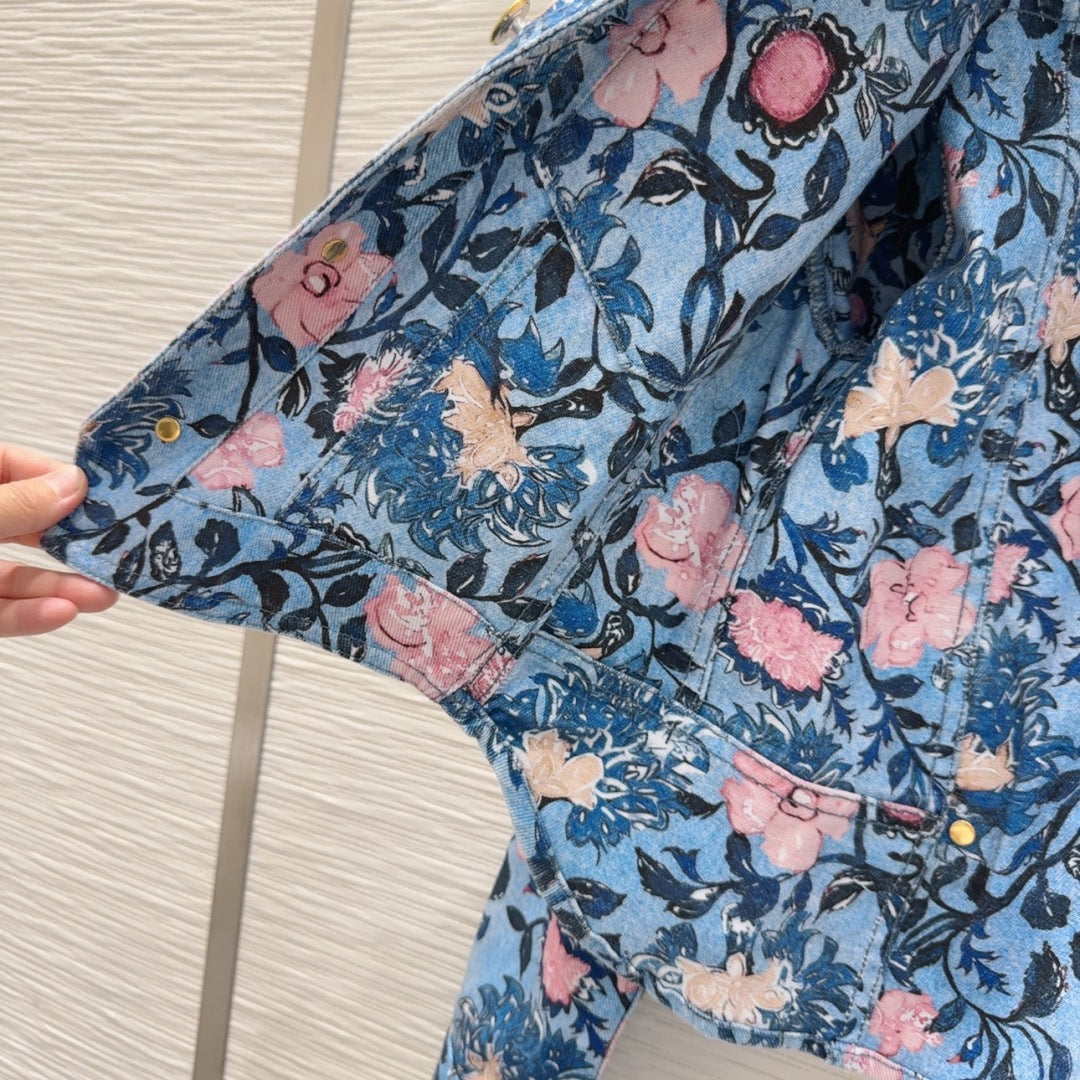 LU Floral Vine Jacket  Woman Denim Limited